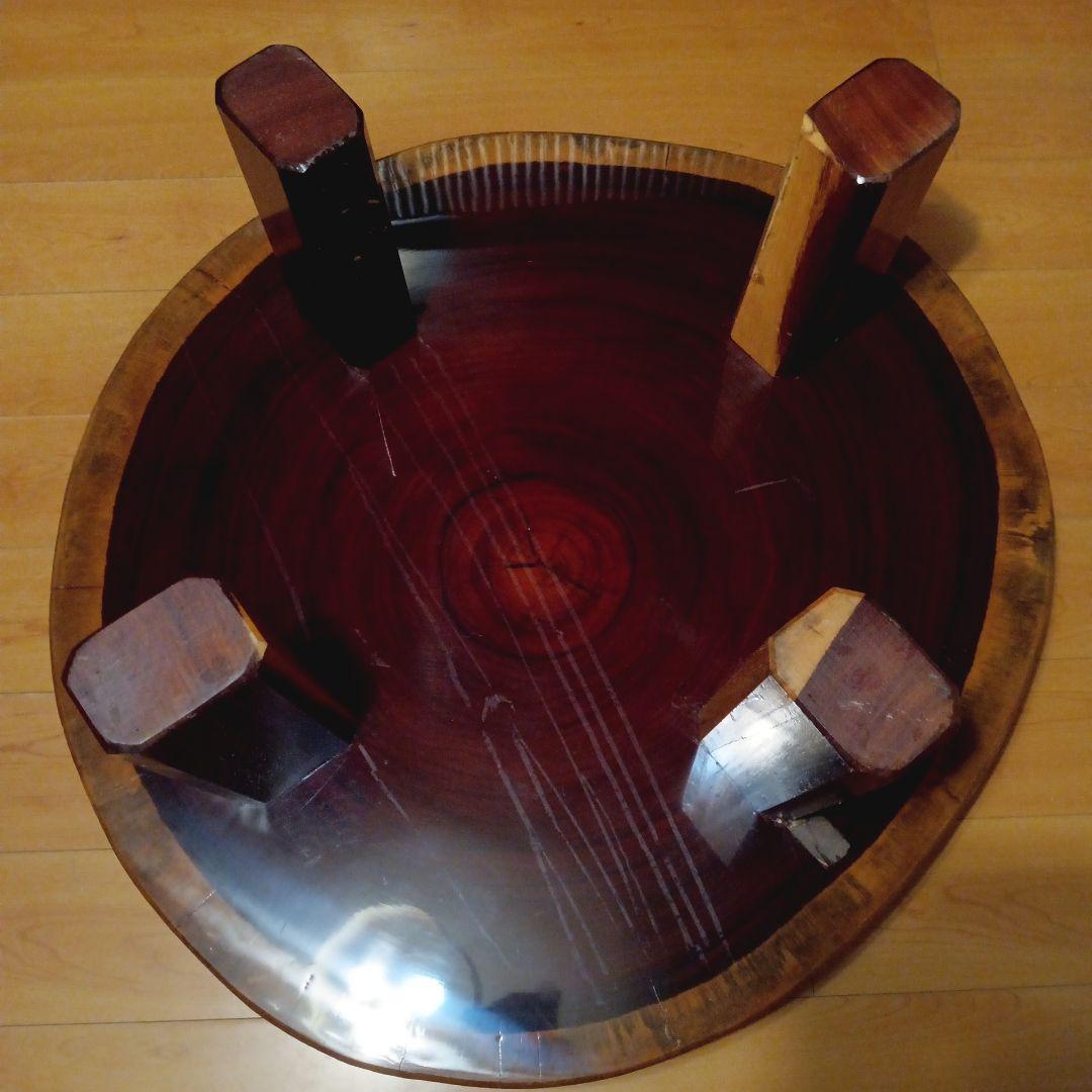 素敵なコーヒーテーブル　円形　木製座卓