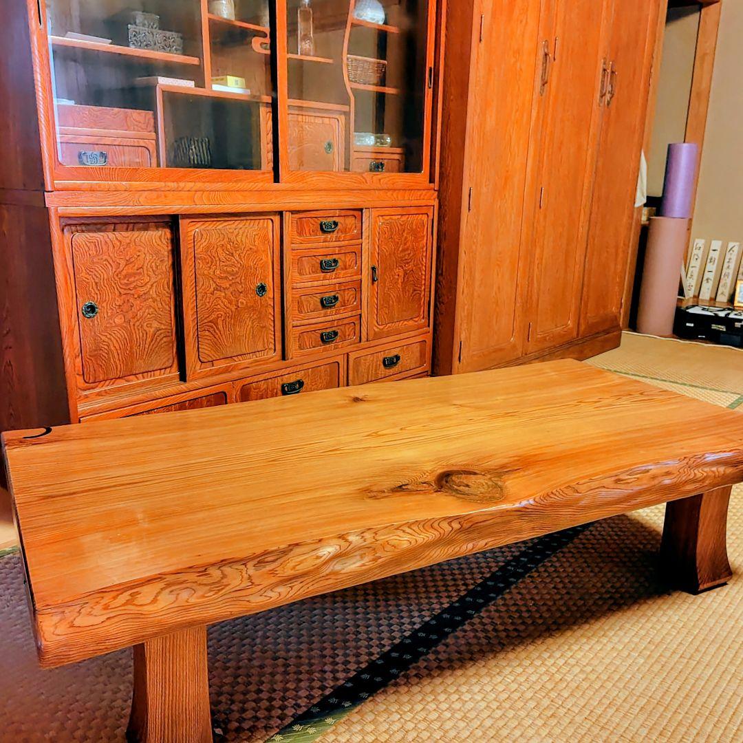 座卓 日光杉 並木杉 天然木 無垢材 一枚板 和室 テーブル