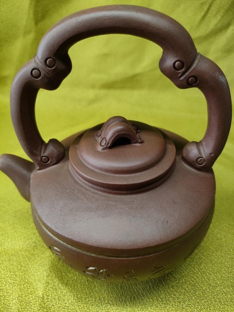 【中国古美術】 紫砂茶壷 急須 茶道具 茶器 湯沸 虎洪 伝統工芸 茶器