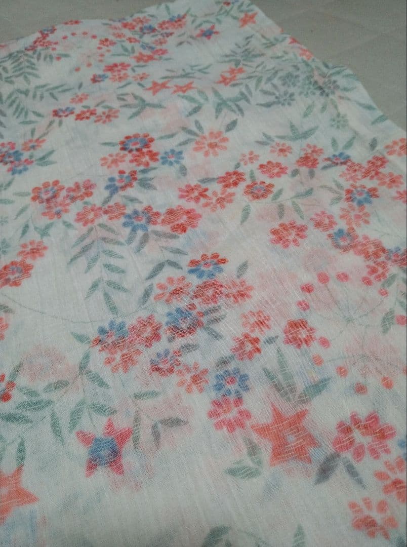 小千谷ちぢみ　花柄