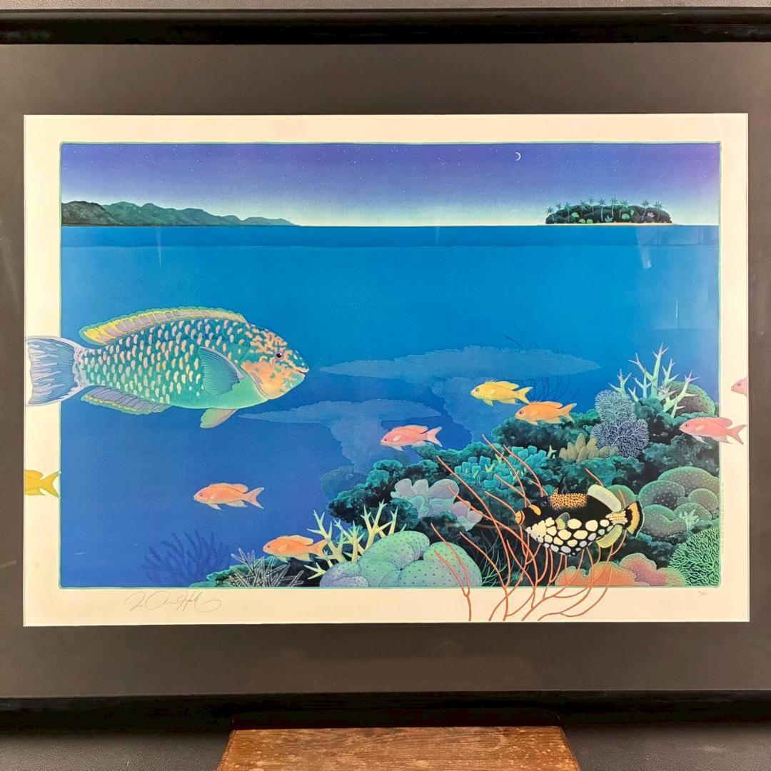 美品 ジョアン・フック「EVENING OVER～」超特大ジクレー 直筆サイン入