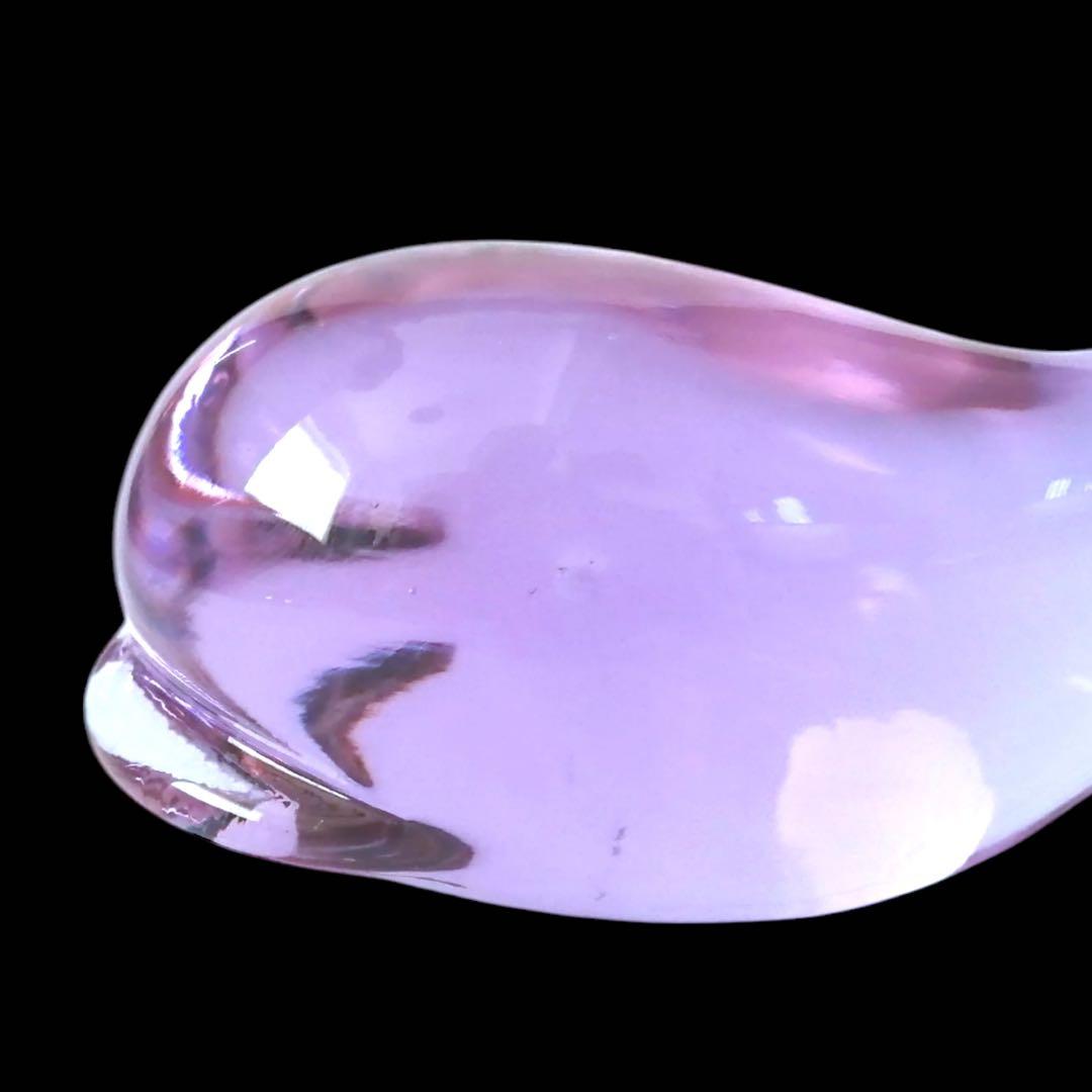 激レア☆アレキサンドライトガラス☆親子のクジラ☆セット☆ペーパーウェイト