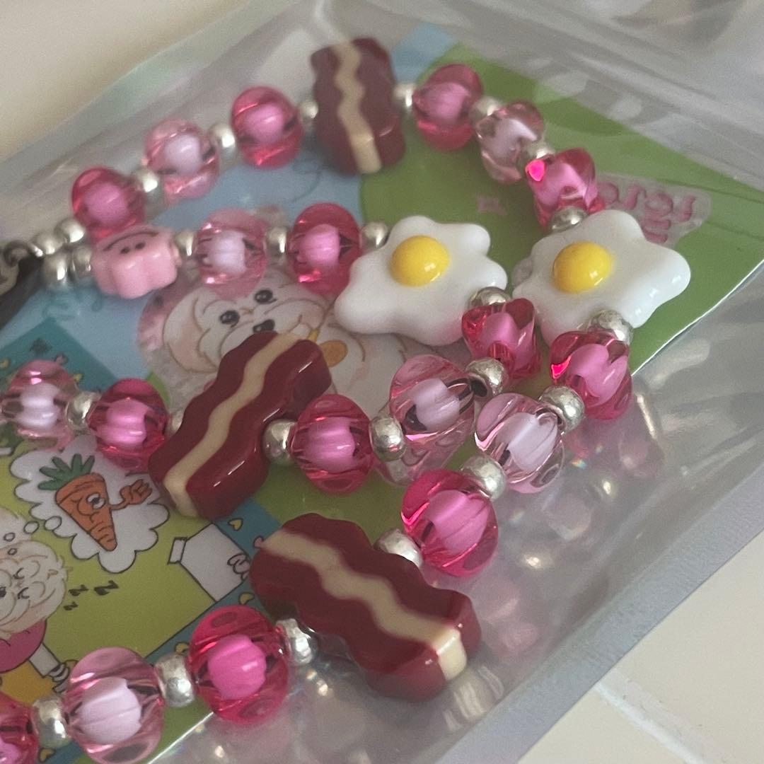 ストリングティング ベーコン エッグ 目玉焼き ピンク