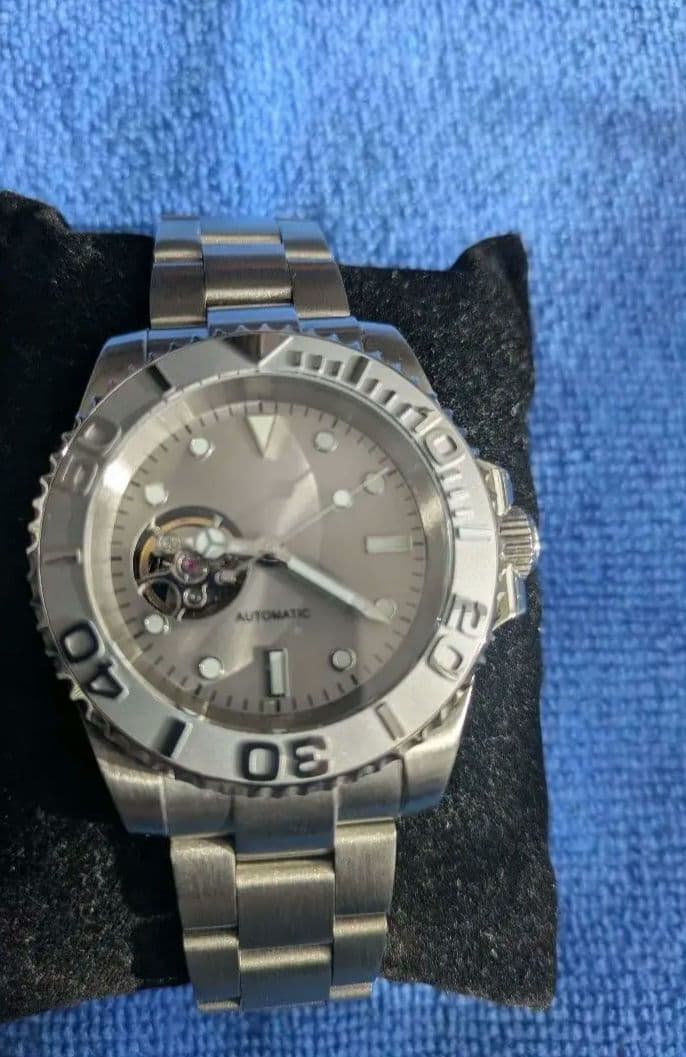 NH38 カスタムMOD自動巻き時計 シースルー裏スケ　本日特価