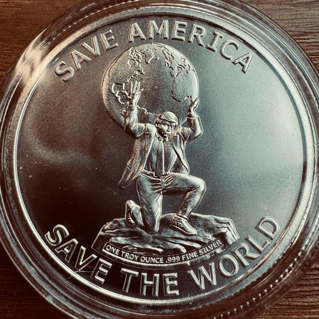 トランプ大統領　1オンス 銀貨　2枚セット　Trump2024/Orange