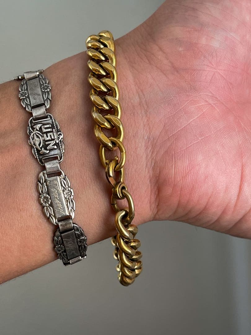 40s 12Kゴールドフィルド スウィートハートジュエリーブレスレット