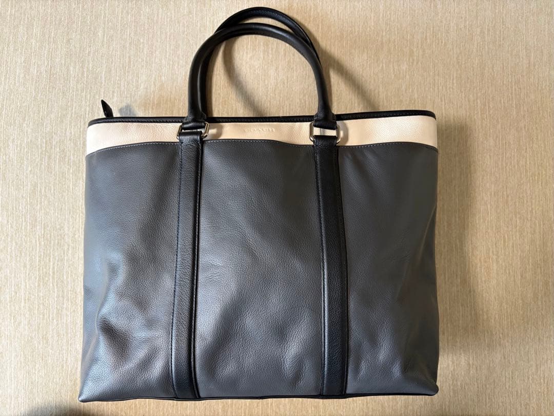 COACH グレー レザートートバッグ