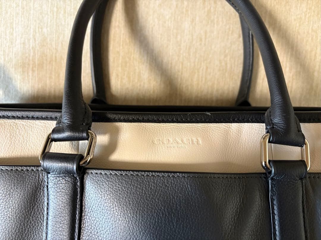 COACH グレー レザートートバッグ