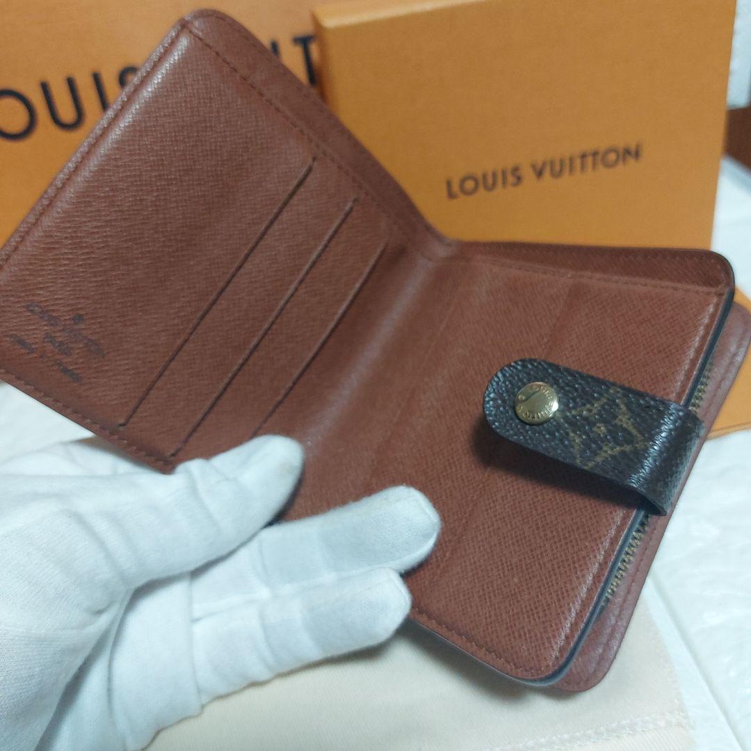 Louis Vuittonルイヴィトン モノグラム コンパクトジップ 二つ折財布