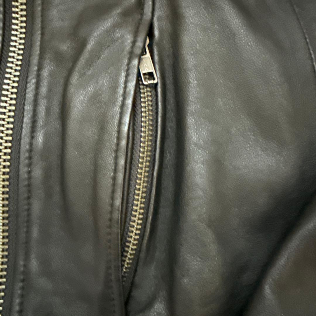 羊革 helmut lang ヘルムートラング レザーライダースジャケット