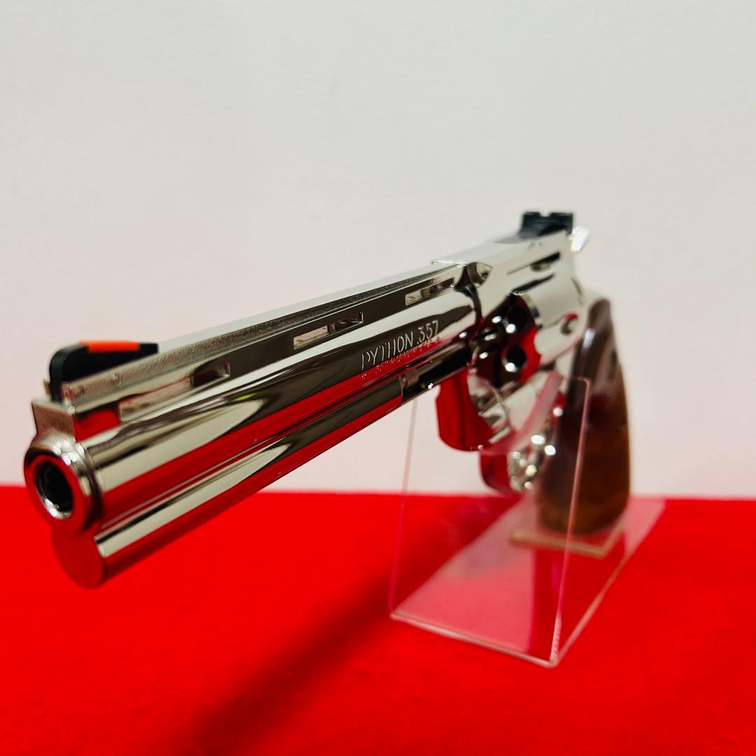 【Rモデル】 タナカ コルトパイソン　ニッケルフィニッシュ　6インチ ガスガン