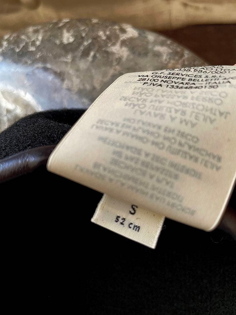 ☆kids用・新品未使用☆GUCCIベレー帽ブラックGGロゴSサイズ52cm