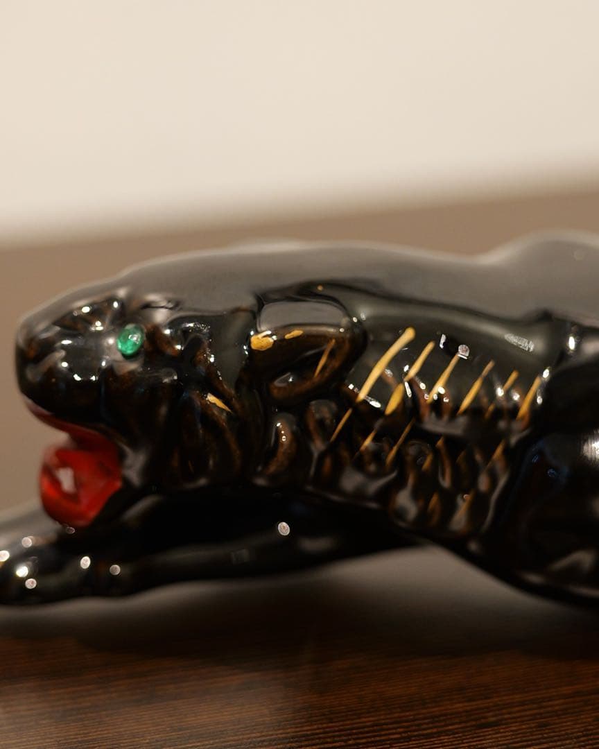 1950'sBLACKPANTHER ブラックパンサー 陶器 置物 オブジェ