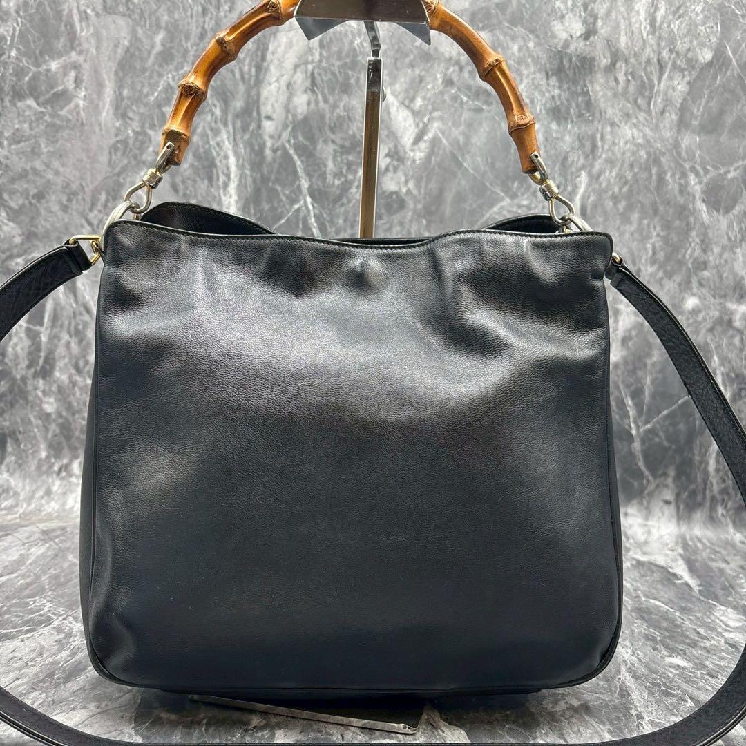 ✨美品✨GUCCI ショルダーバッグ 2way バンブー レザー ブラック