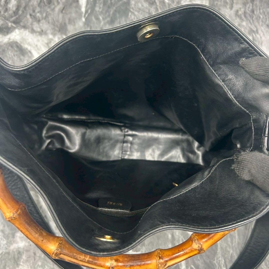 ✨美品✨GUCCI ショルダーバッグ 2way バンブー レザー ブラック