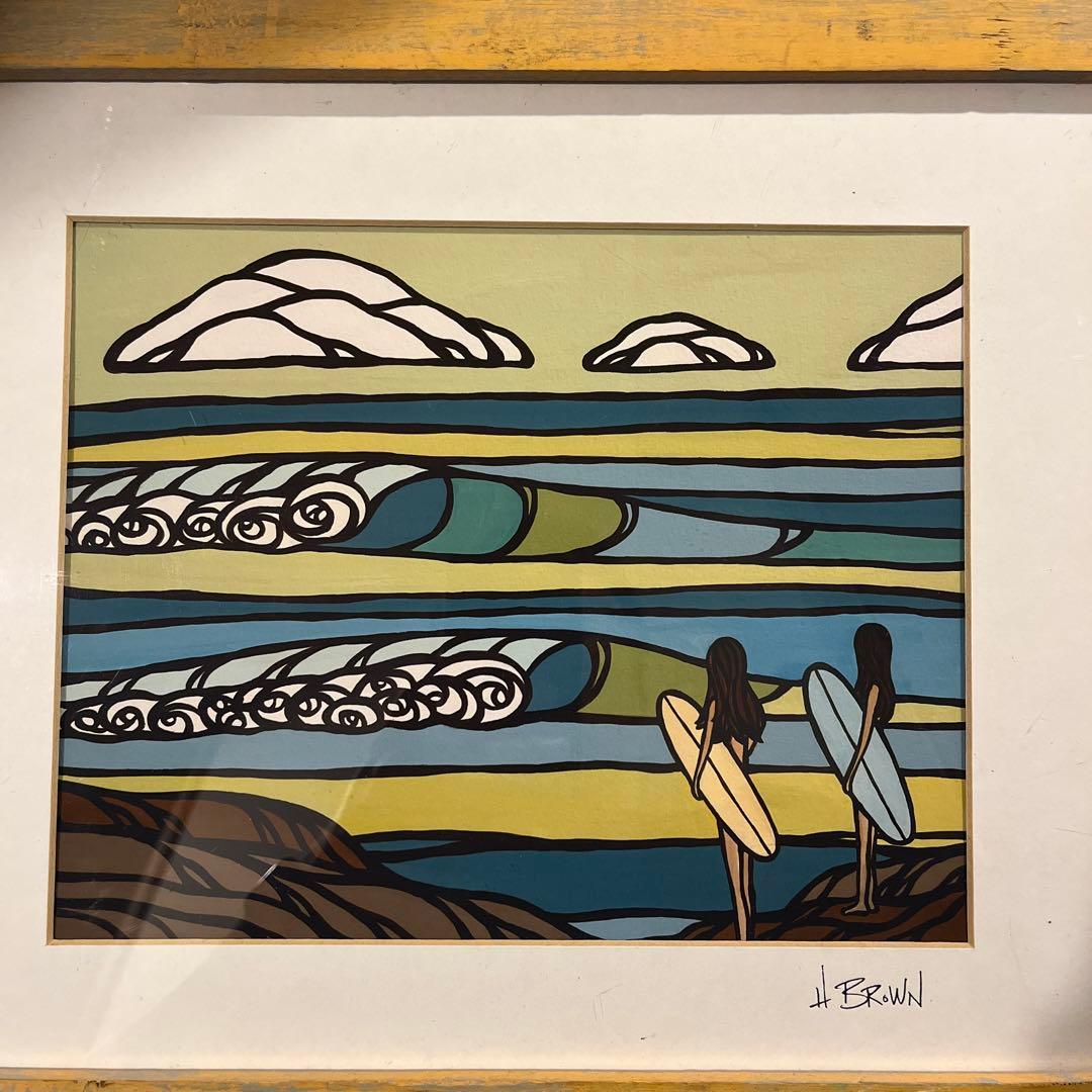 ヘザーブラウン South Point サウスポイント アート絵画　額セット