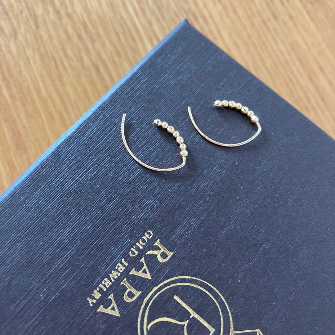 RAPA ラパ　K18 ミラーボール　フックピアス　18K 18金