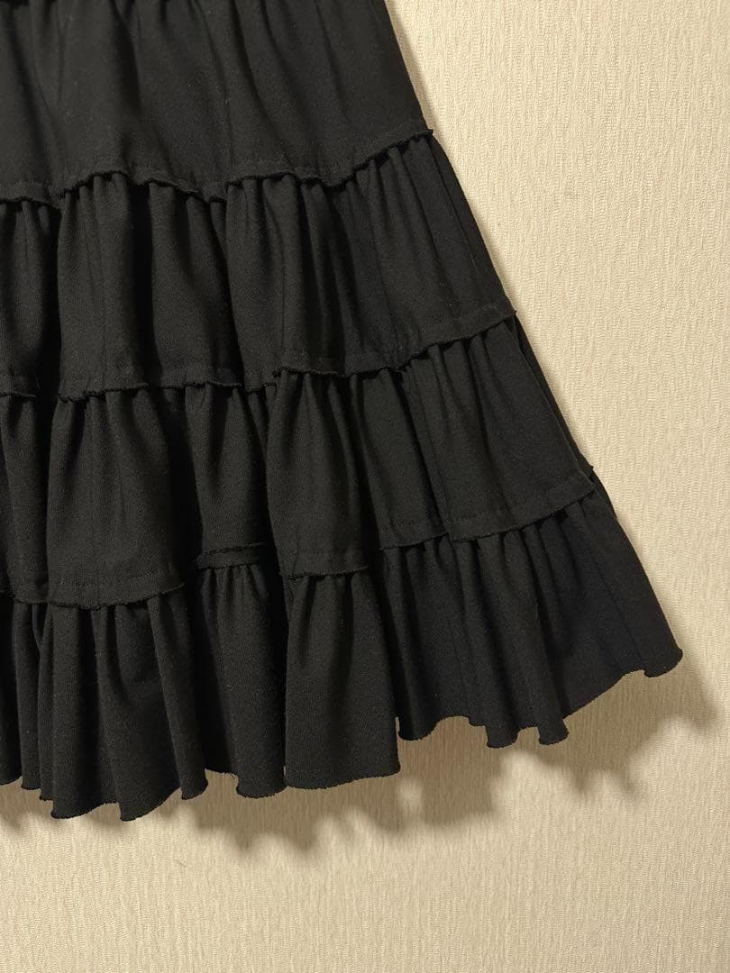 スカート Limi feu Black Frill Skirt