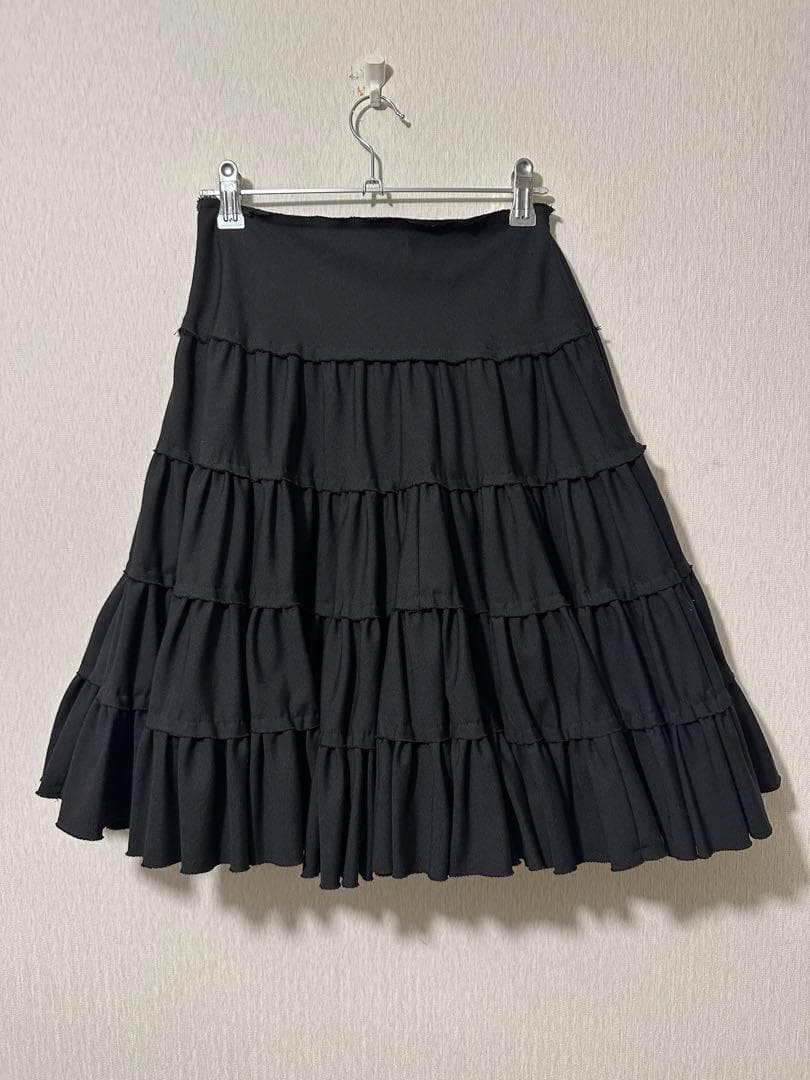 スカート Limi feu Black Frill Skirt
