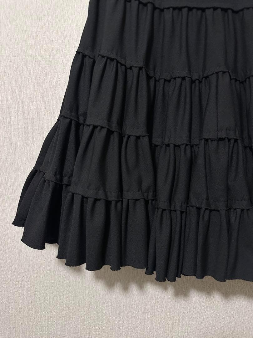 スカート Limi feu Black Frill Skirt