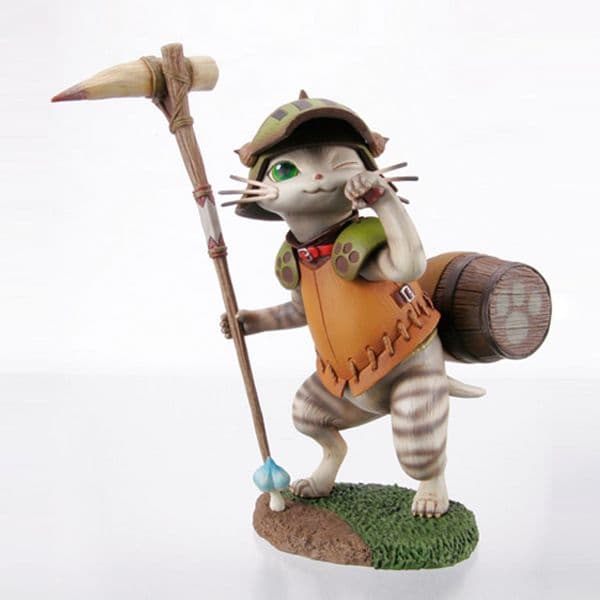 モンスターハンター2G　オトモアイルー　フィギュア　アメショー　茶トラ　セット