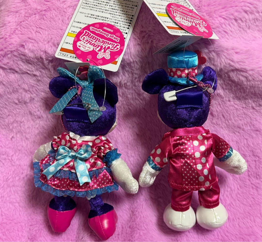新品未使用♡ディズニーパルパルーザ　ミニー&ミッキーぬいぐるみバッジ①
