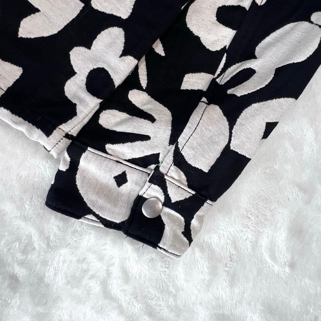 【希少】ZARA 赤西仁着用ジャケット 白黒 総柄 メンズM