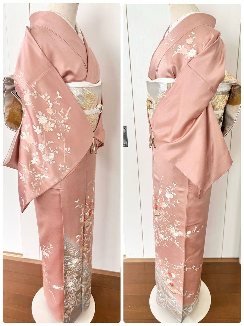 美品　正絹訪問着　紋付　フルセット4点　入学式　七五三　お宮参り