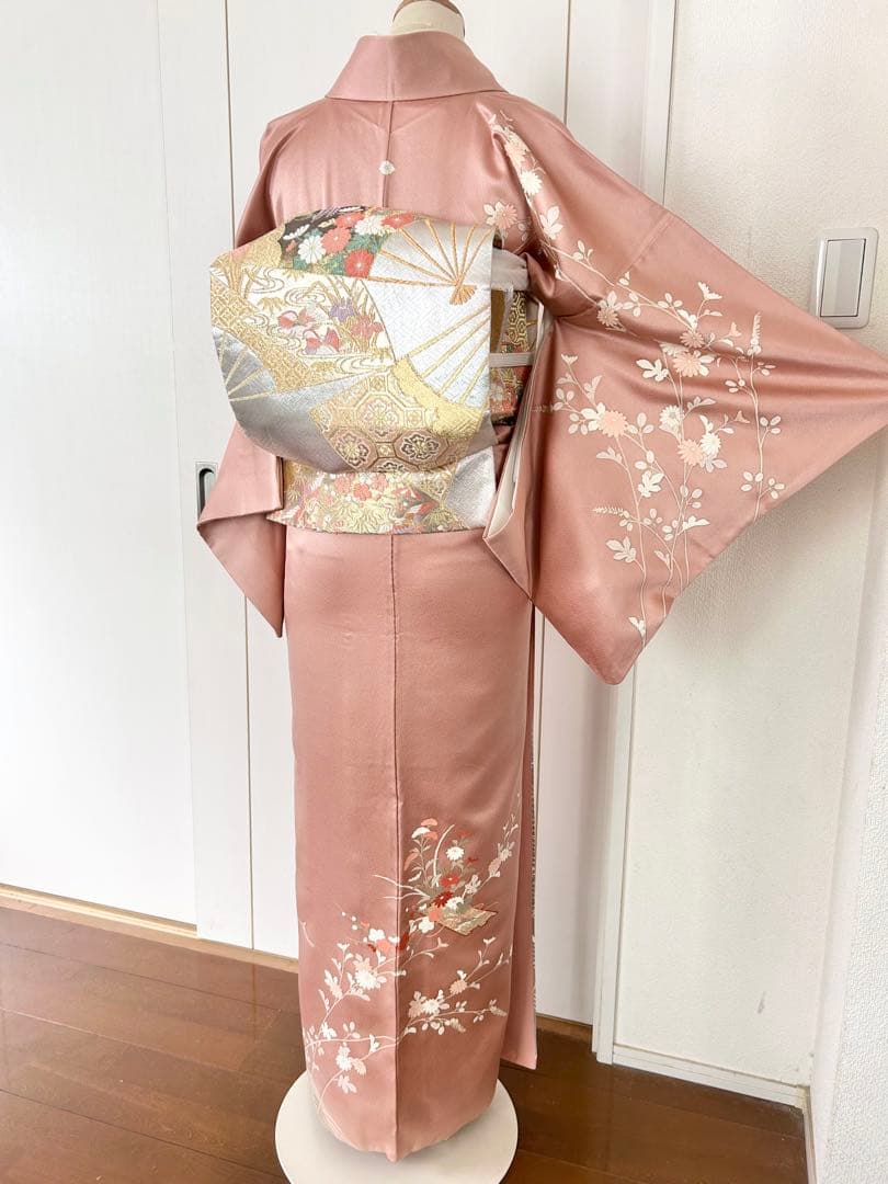 美品　正絹訪問着　紋付　フルセット4点　入学式　七五三　お宮参り