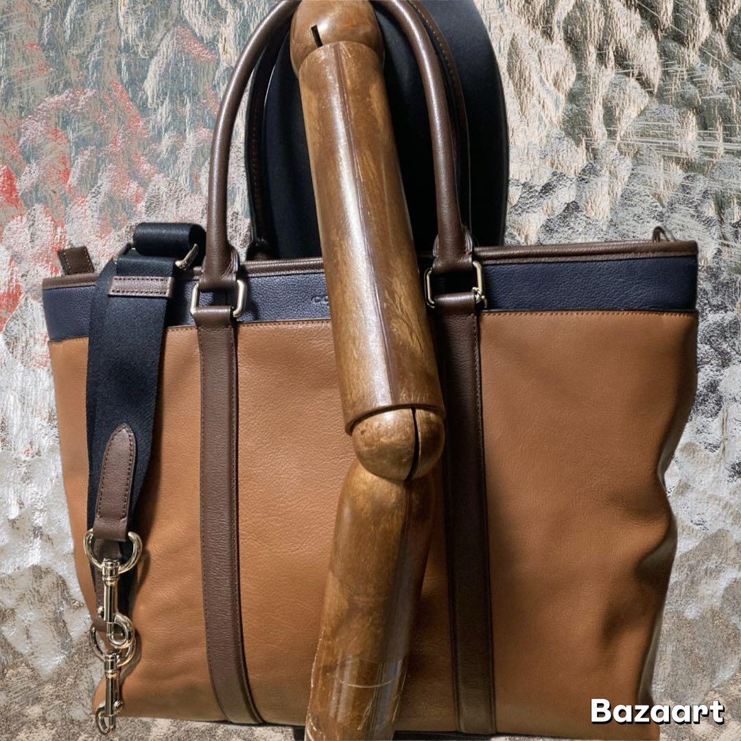 超美品 コーチ ベケット 2way ビジネスバッグ ショルダー レザー A4可