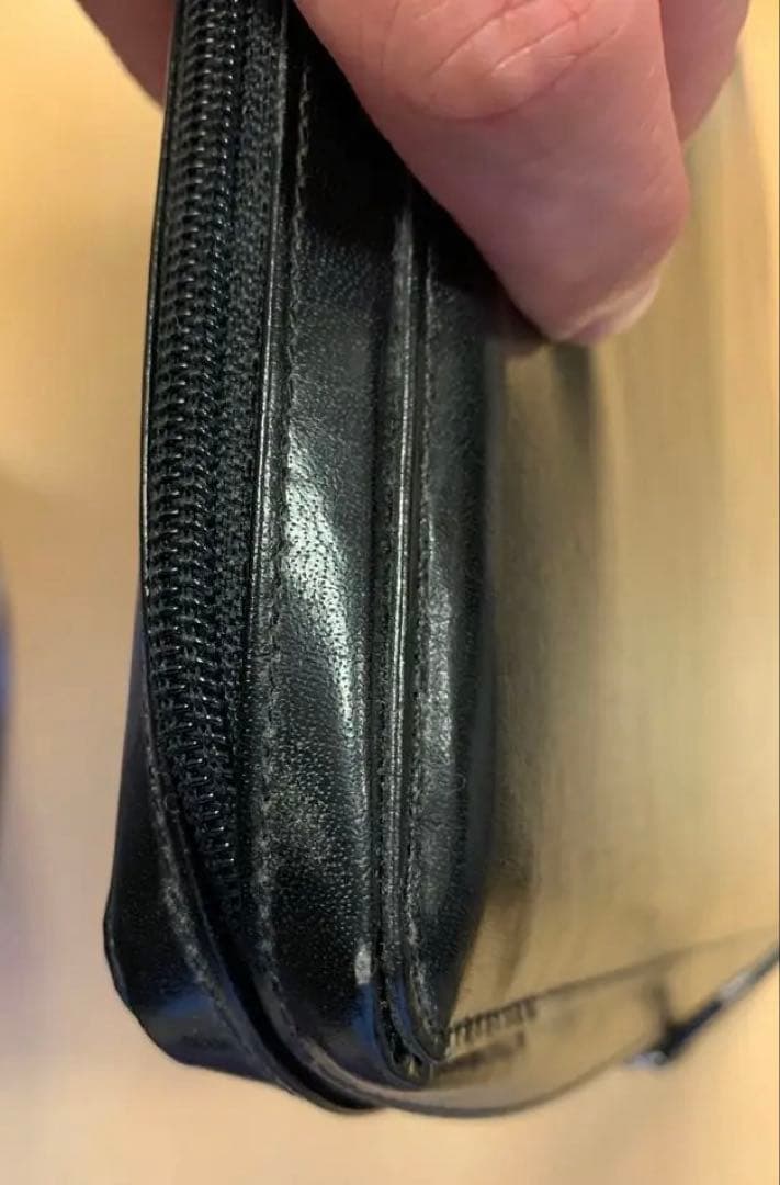 アシュフォード A4オーバーサイズ ダブルジッパー ドキュメントケース 黒