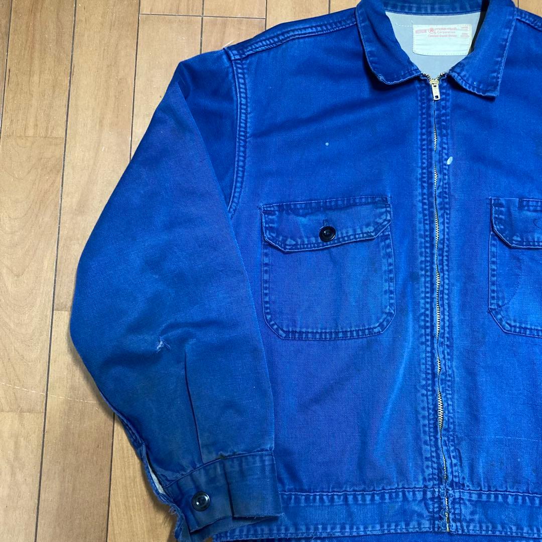 50s 60s ワークジャケット 短丈 TALONZIP 片爪 USA アメリカ