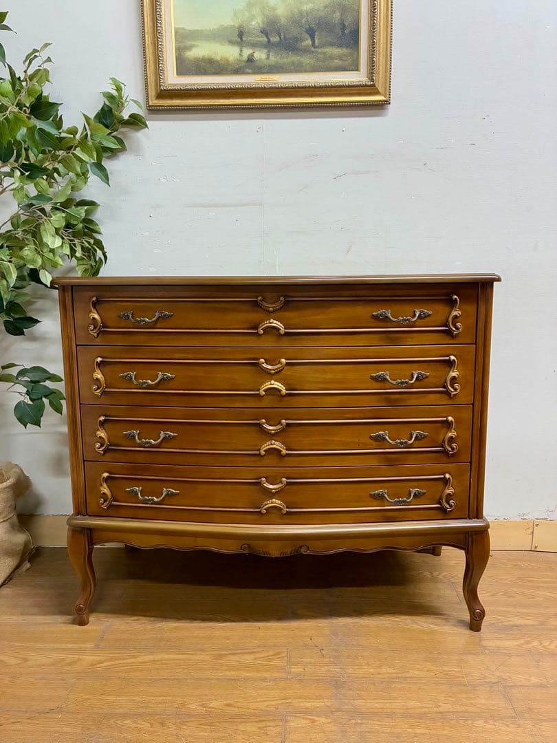 管409☆イタリア製☆アルティナージャ☆アンティーク☆4段チェスト☆マホガニー