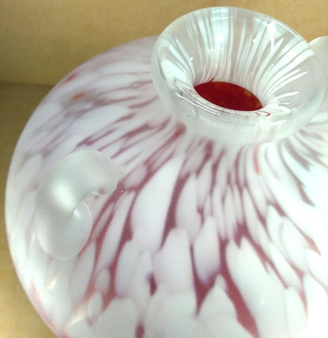 【本物保証】藤田喬平 手吹 花瓶 共箱 栞 美品 高さ22㎝大きめ