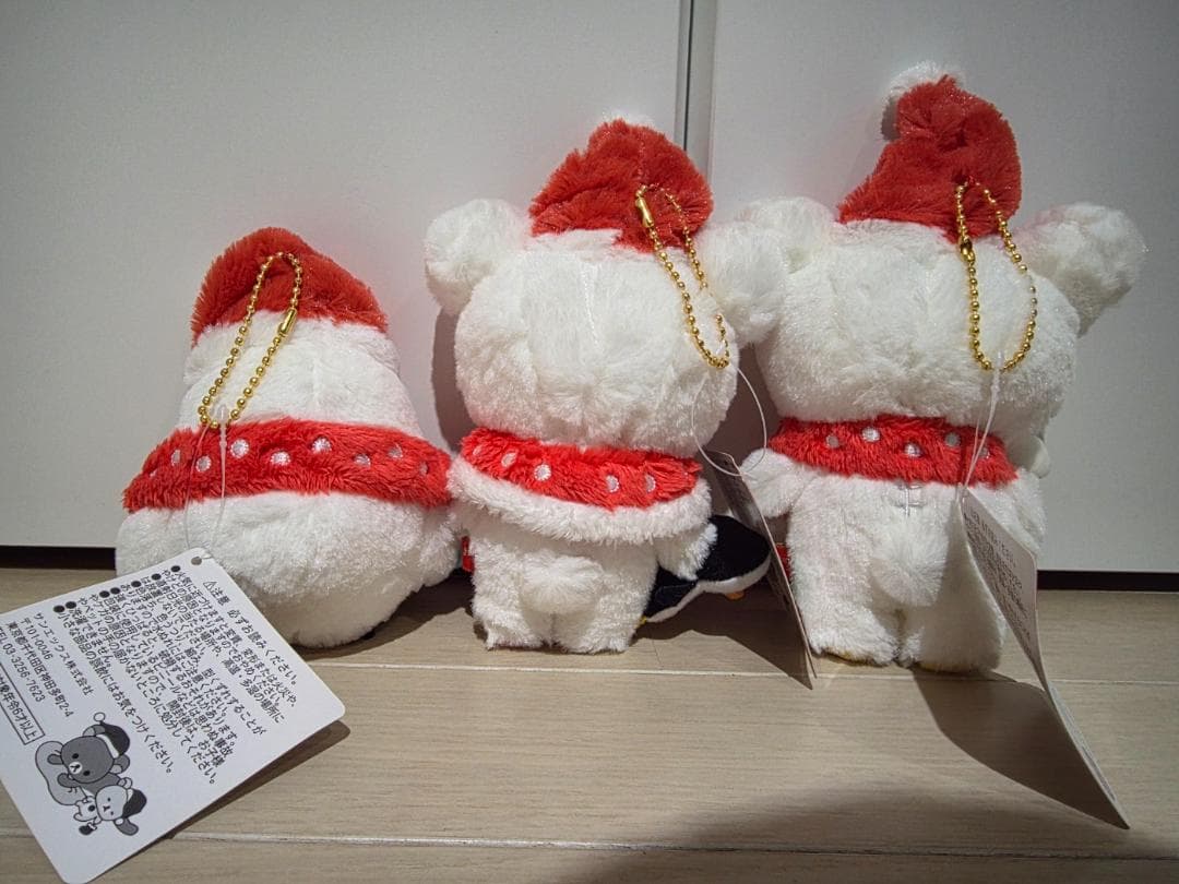 リラックマ クリスマス ぶらさげぬいぐるみ 2016 3体