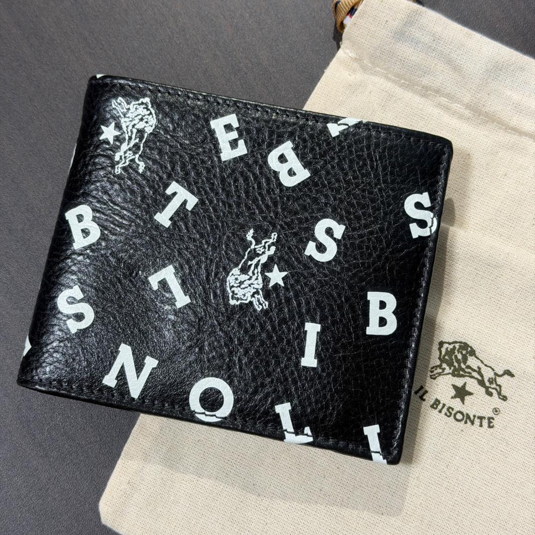 【新品未使用】イルビゾンテ ロゴ 二つ折り 財布 ブラック 黒