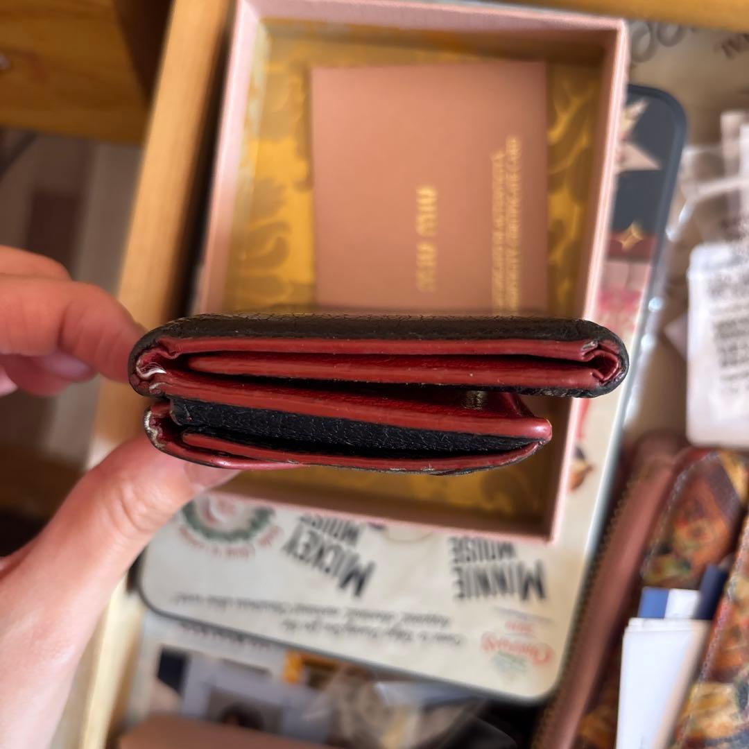 MIU MIU ラブレター 二つ折り財布 黒