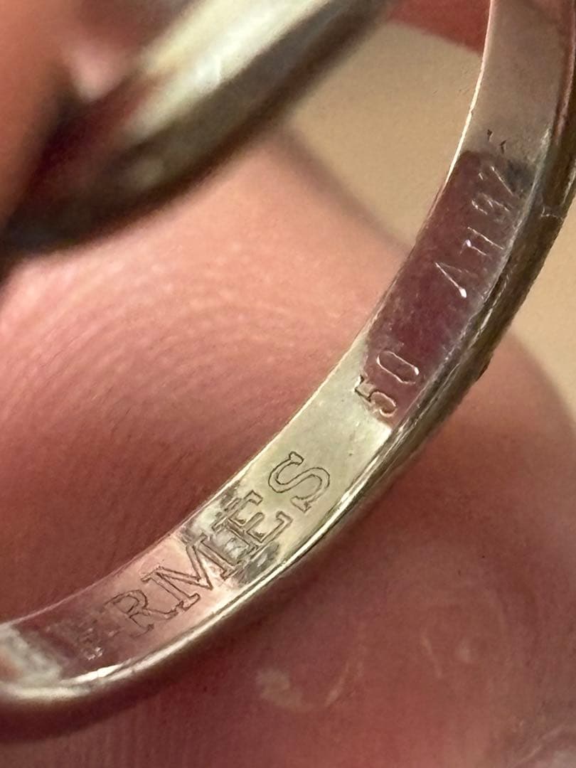 HERMÈS シェーヌダンクル シルバー リング 50 約10号 U