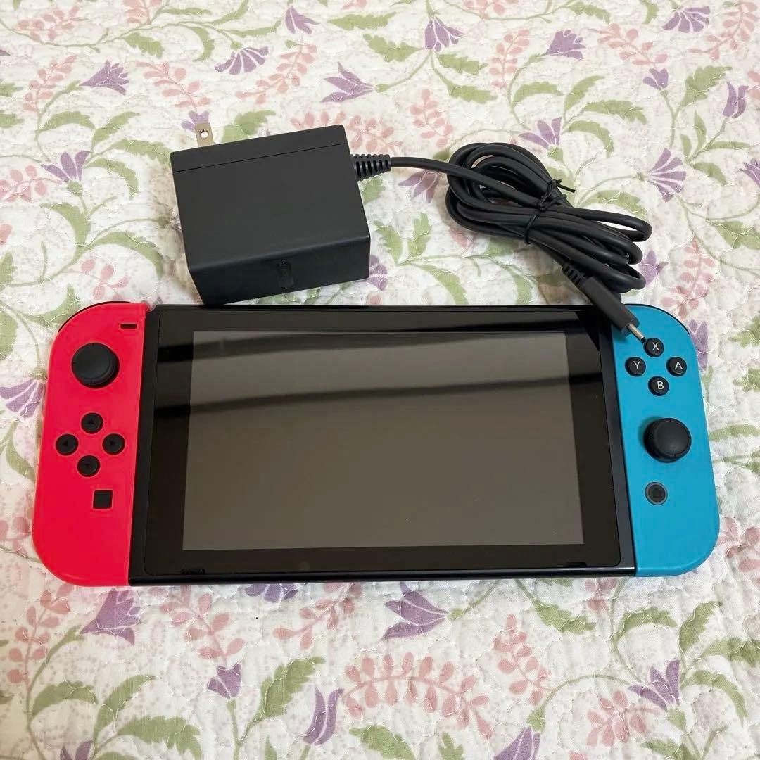 Nintendo Switch 本体、ネオンブルー、ネオンレッド、ACアダプター