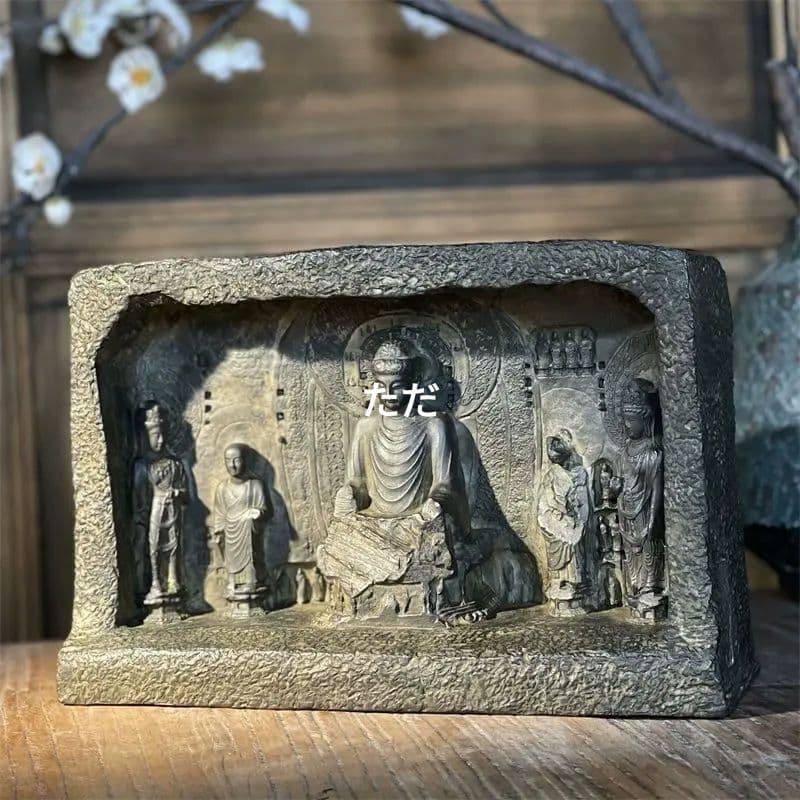 彫刻 盧舎那仏造像 仏壇仏像 禅意 茶室応接間 庭 造景 装飾品 置物