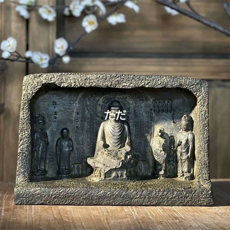 彫刻 盧舎那仏造像 仏壇仏像 禅意 茶室応接間 庭 造景 装飾品 置物