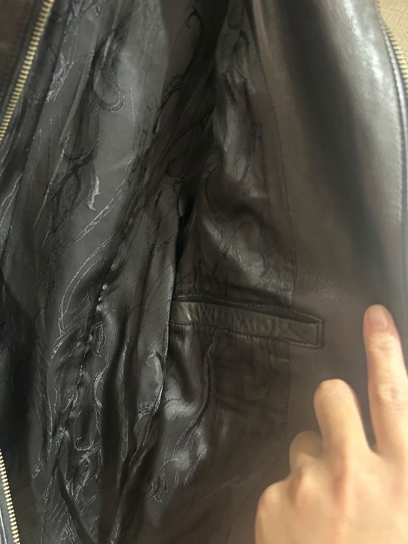 FUGA シングルレザーライダース　スタンドレザーライダース　羊革　ラムレザー