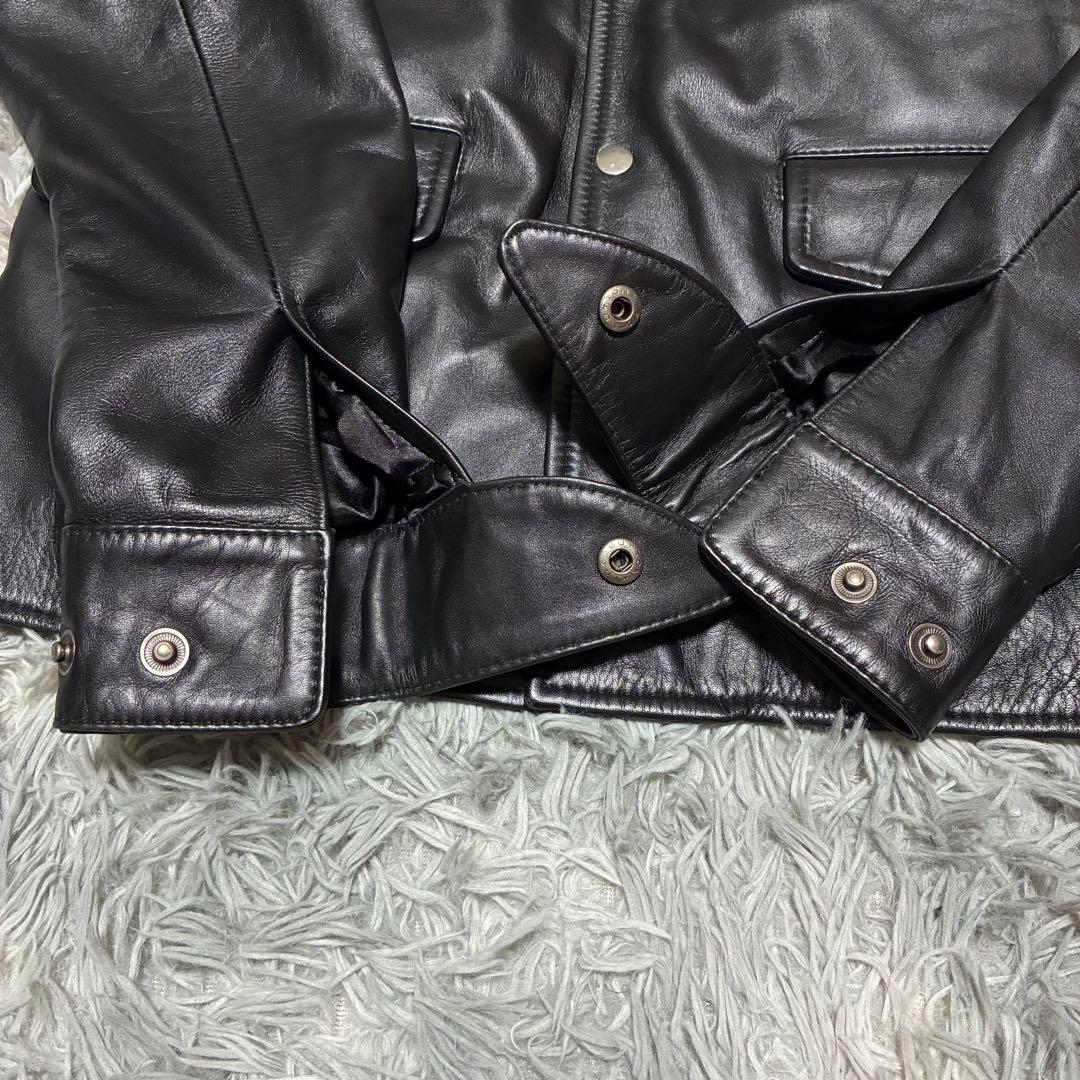 【未使用に近い】SERGIO×Haruf 本革 ライダース〈定価19,800円〉