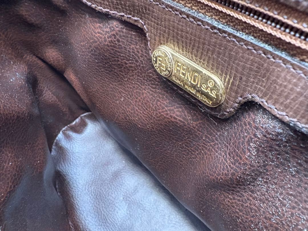 良品 フェンディ FENDI ショルダーバッグ ブラウン ヴィンテージ
