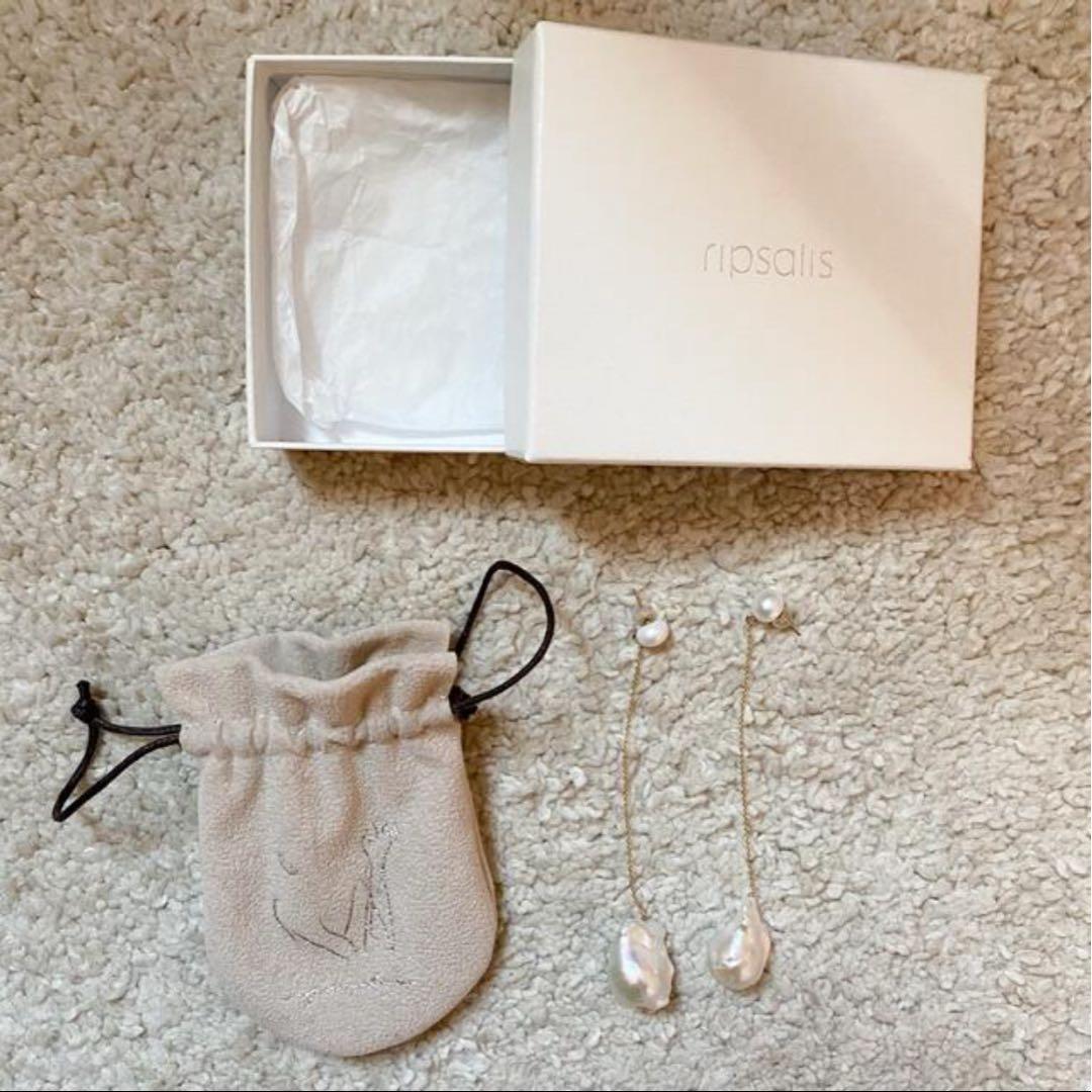 【美品】ripsalis fall〈pearl top〉 9cm ゴールド