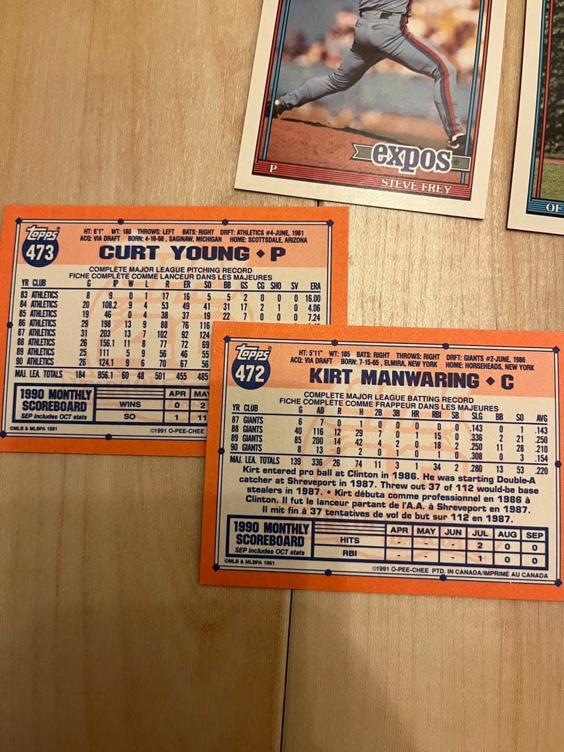 ゲームセンター・ゲームカード topps 40 years of baseball cards 1991