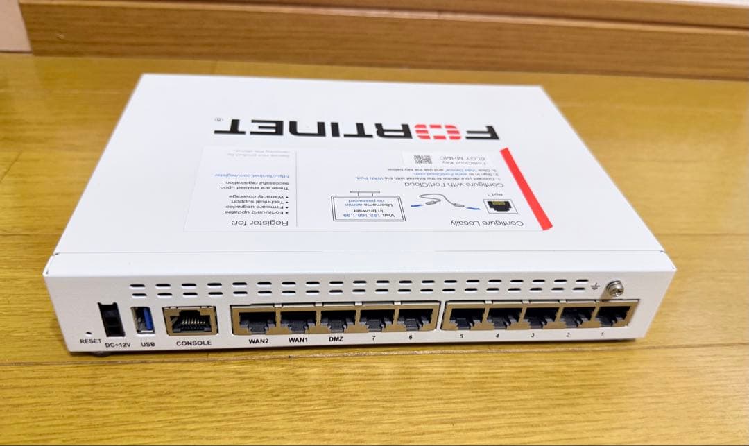 FORTINET FORTIGATE-60E(ライセンス切)【v7.4.7】①