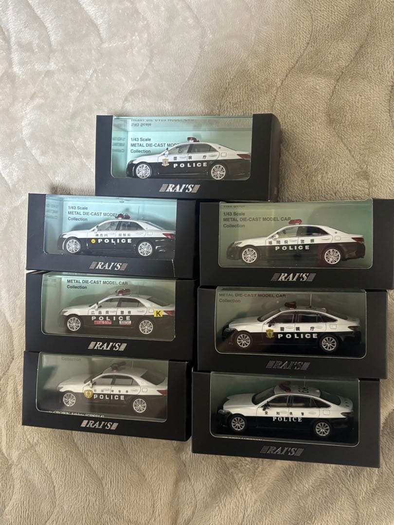 RAI'S 1/43 ミニカー クラウン 交通パトカー 7台セット