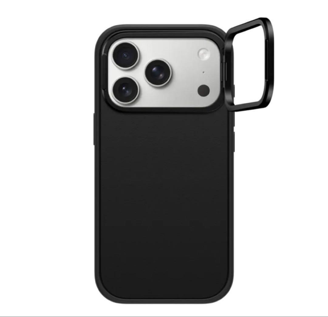 iPhone17Pro用 スマホケース マットブラック 耐衝撃MagSafe対応