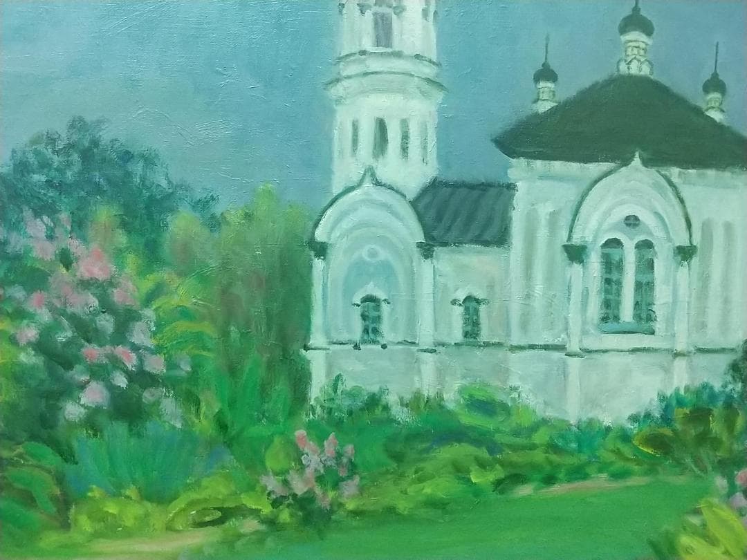 「ハリスト正教会」F10 油絵 絵画